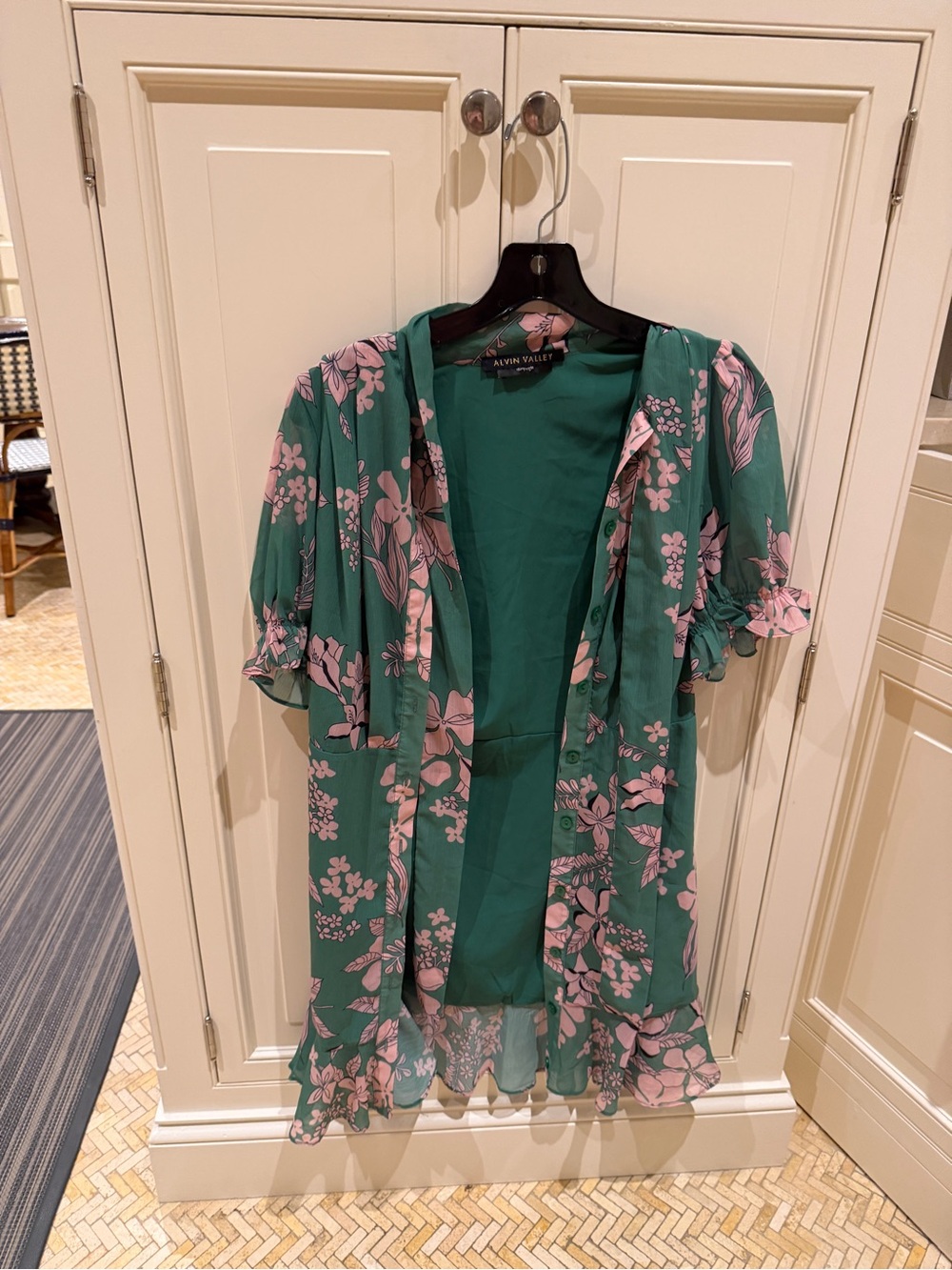 Women's floral lightweight open-front jacket